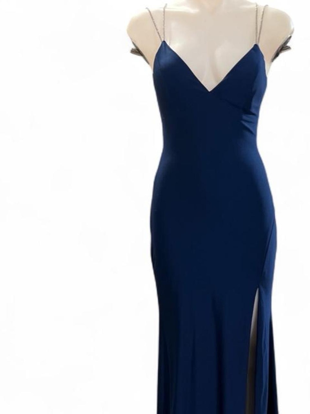 Navy Crisscross Back Maxi Dress